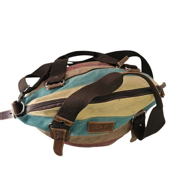 Manjianghong Multi Canvas Leather Crossbody Shoulder Handbag Large Capacity Tote - Picture 7 of 15